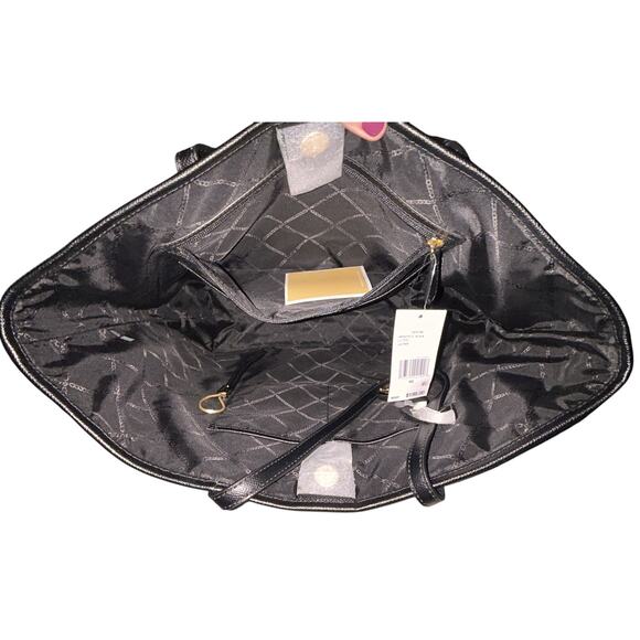 NWT Michael Kors Saylor Large Leather Black Tote - Picture 6 of 9